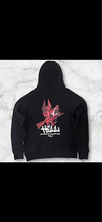 Unisex kapusonlu sweatshirt