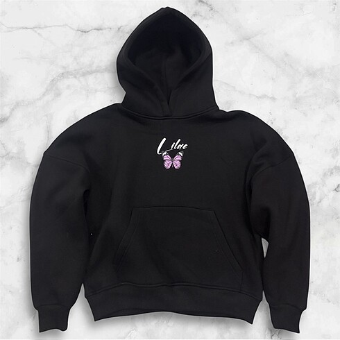 m Beden siyah Renk Unisex kapusonlu sweatshirt