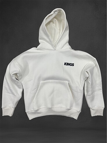 s Beden beyaz Renk Unisex kapusonlu sweatshirt