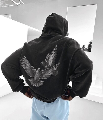 Unisex kapusonlu sweatshirt