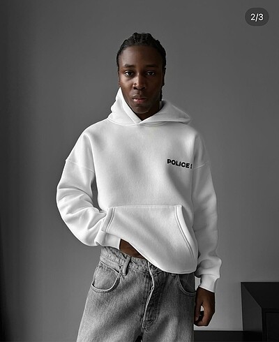 m Beden beyaz Renk Unisex kapusonlu sweatshirt