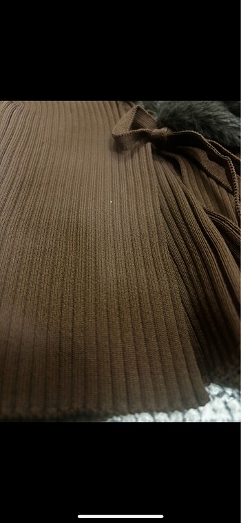 m Beden Kurklu crop triko bluz