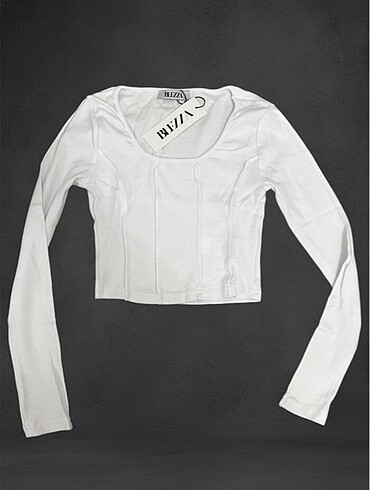 Zara Uzun kol likrali crop