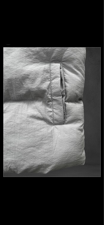 Parasut kumas sisme yelek (unisex) kirik beyaz renk - Görsel 4