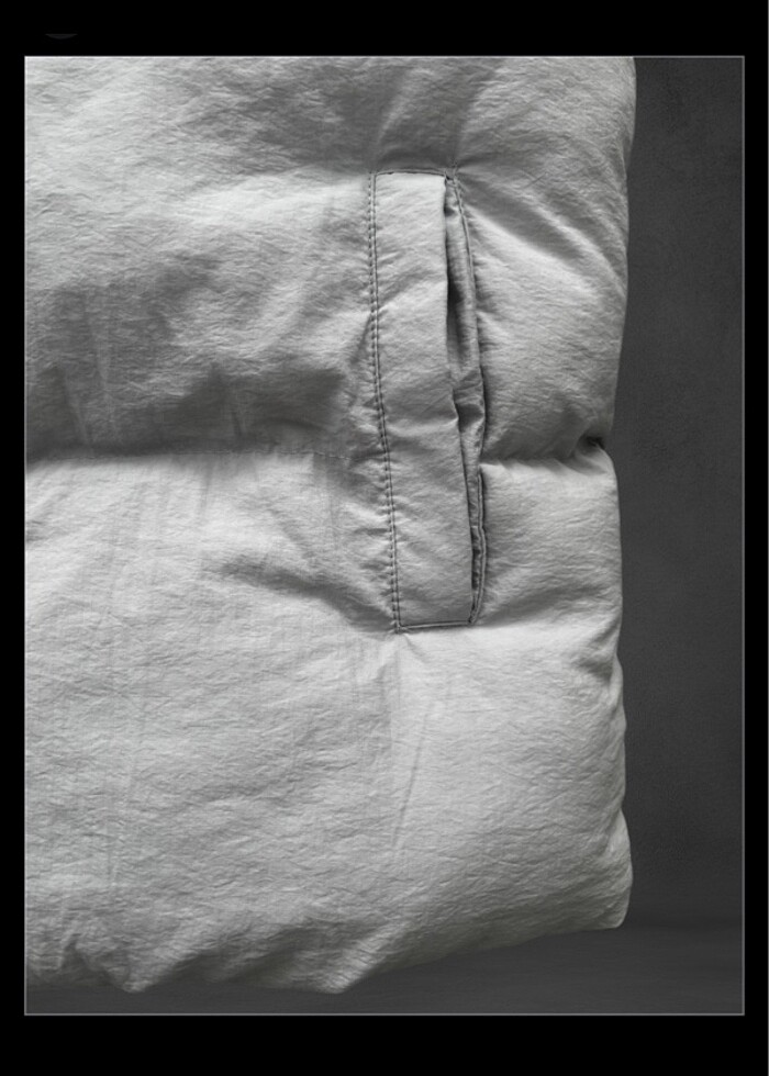 Parasut kumas sisme yelek (unisex) kirik beyaz renk - Görsel 4