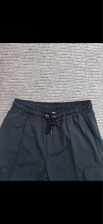 xl Beden gri Renk Yazlik bilekten fermuarli parasut kumas kargo pantalon