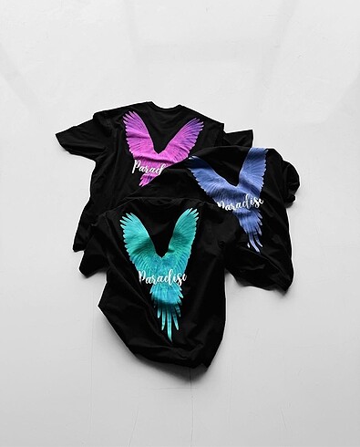 Baskili oversize genis kesim tshirt (unisex)
