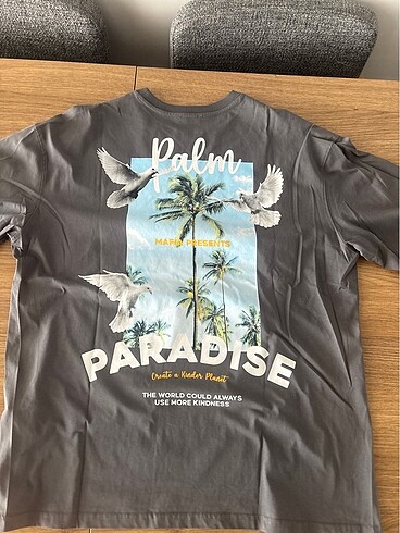 Zara Baskili oversize genis kesim tshirt (unisex)