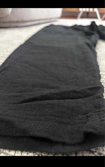 Belden lastikli ve ipli Keten kumas pantalon (unisex) - Görsel 8