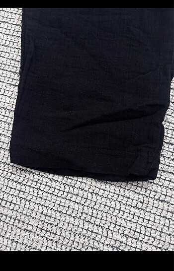 Belden lastikli ve ipli Keten kumas pantalon (unisex) - Görsel 7