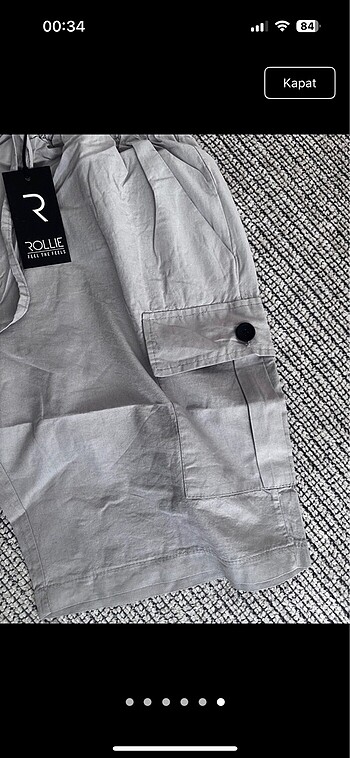 Belden lastikli ve ipli yazlik sort - Görsel 6