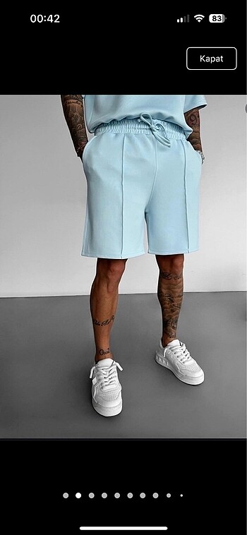 Belden lastikli ve iplu sort (unisex) - Görsel 2