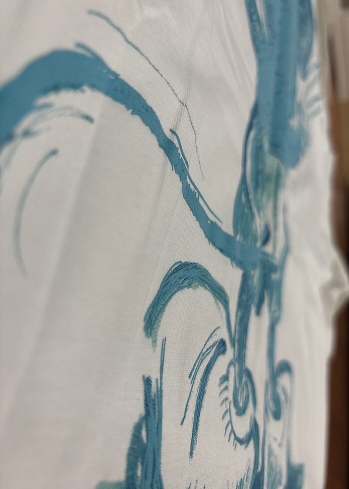 Unisex tisort (oversize) beyaz renk - Görsel 4