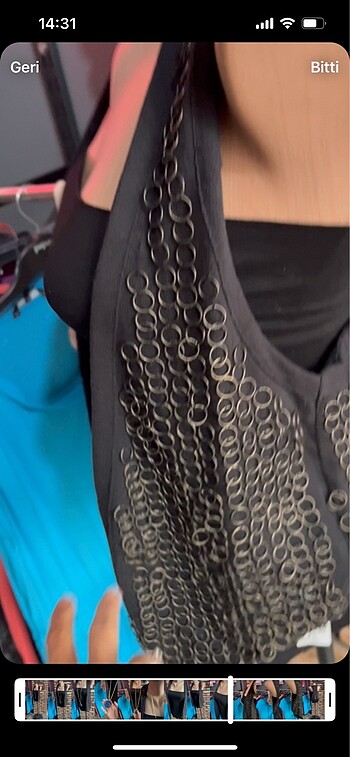 Zımbalı siyah yelek - Görsel 2