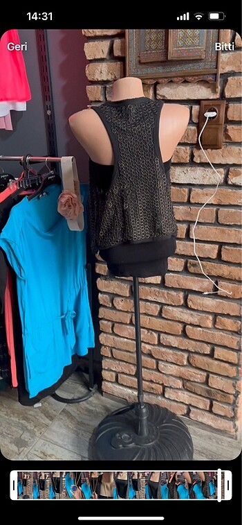 Zımbalı siyah yelek - Görsel 3