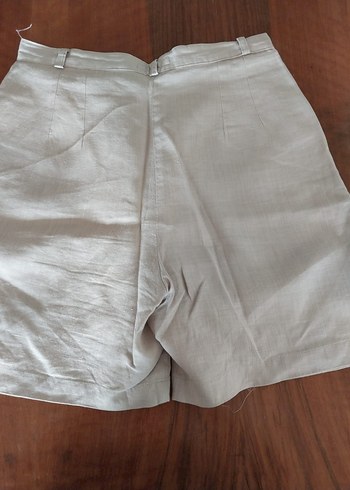 Bej Keten Şortu - Görsel 2