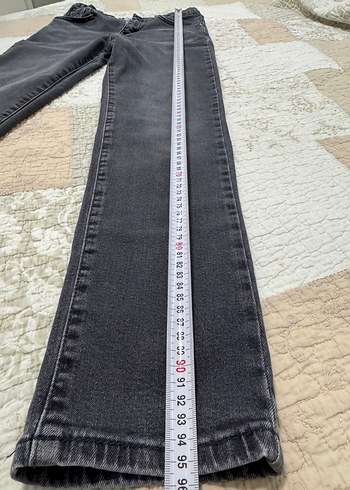 Erkek Çocuk Gri Bağcıklı Denim Pantolon - Görsel 5