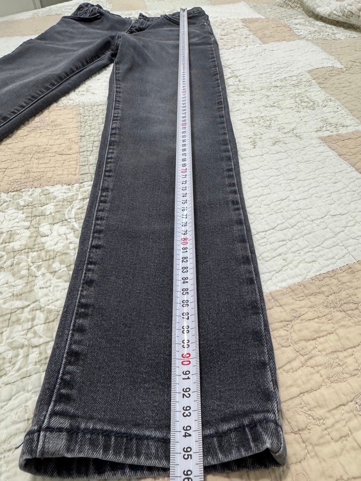 Erkek Çocuk Gri Bağcıklı Denim Pantolon - Görsel 5