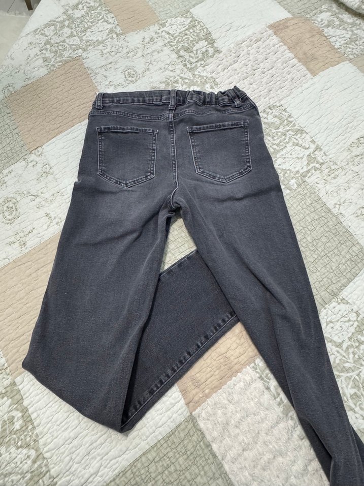 Erkek Çocuk Gri Bağcıklı Denim Pantolon - Görsel 3