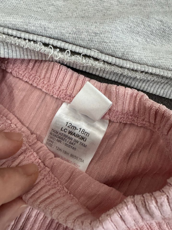 Gri Uzun Kollu Örme Bebek Kız Takımı - Görsel 4