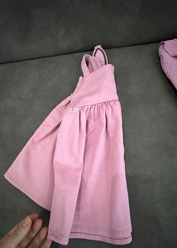 Pembe Kız Çocuk Fırfırlı Elbise - Görsel 4