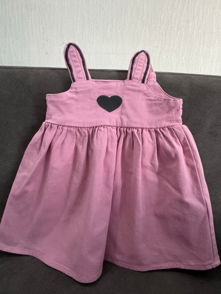 Pembe Kız Çocuk Fırfırlı Elbise - Görsel 5