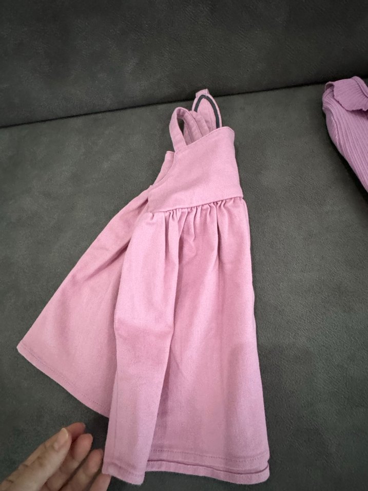 Pembe Kız Çocuk Fırfırlı Elbise - Görsel 4