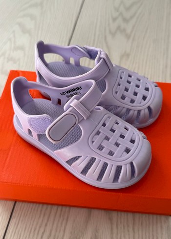 Kız Çocuk Mor Cırt Cırtlı Sandalet - Görsel 2