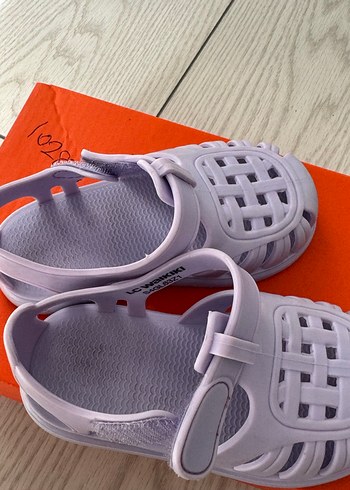 Kız Çocuk Mor Cırt Cırtlı Sandalet - Görsel 6