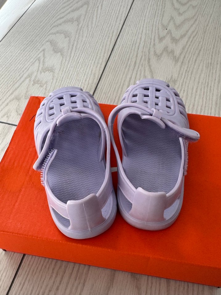 Kız Çocuk Mor Cırt Cırtlı Sandalet - Görsel 5