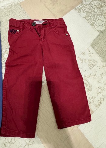 Kemerli Koyu Kırmızı Erkek Kot Pantolon - Görsel 3