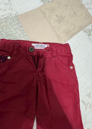 Kemerli Koyu Kırmızı Erkek Kot Pantolon - Görsel 4