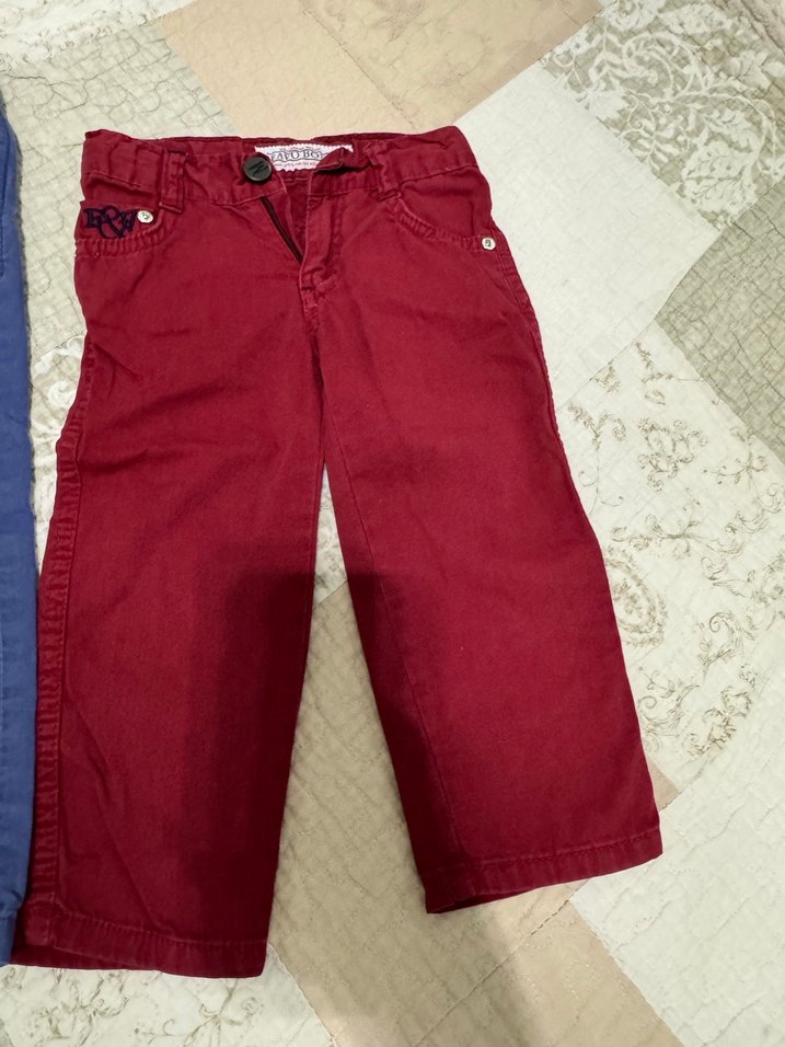 Kemerli Koyu Kırmızı Erkek Kot Pantolon - Görsel 3