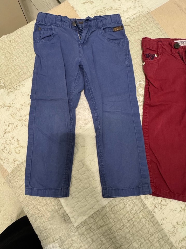 Kemerli Koyu Kırmızı Erkek Kot Pantolon - Görsel 2