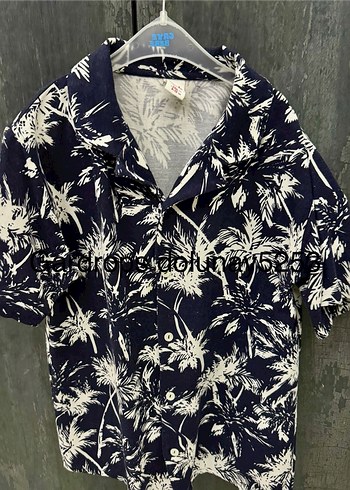 Erkek Çocuk Kısa Kollu Düğmeli Batik Gömlek - Görsel 4