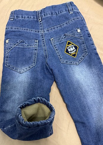 Erkek Çocuk Nakışlı Mavi Kot Pantolon - Görsel 5