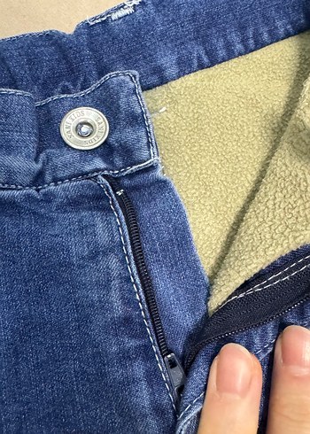 Erkek Çocuk Nakışlı Mavi Kot Pantolon - Görsel 4