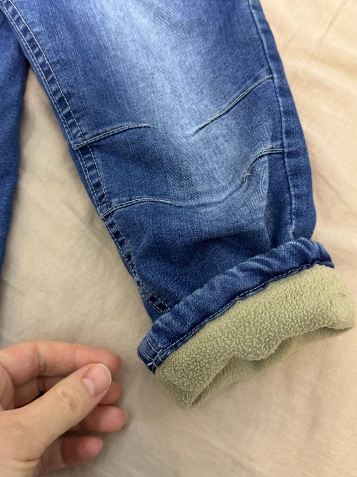 Erkek Çocuk Nakışlı Mavi Kot Pantolon - Görsel 2