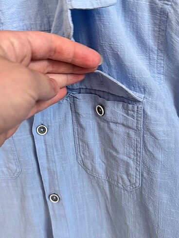 9 Yaş Beden mavi Renk Erkek çocuk kısa kollu gömlek