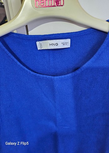 Kadın Mavi Kolsuz Midi Elbise - Görsel 3