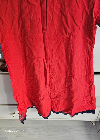 Püsküllü Kısa Kollu Tunik - Görsel 6