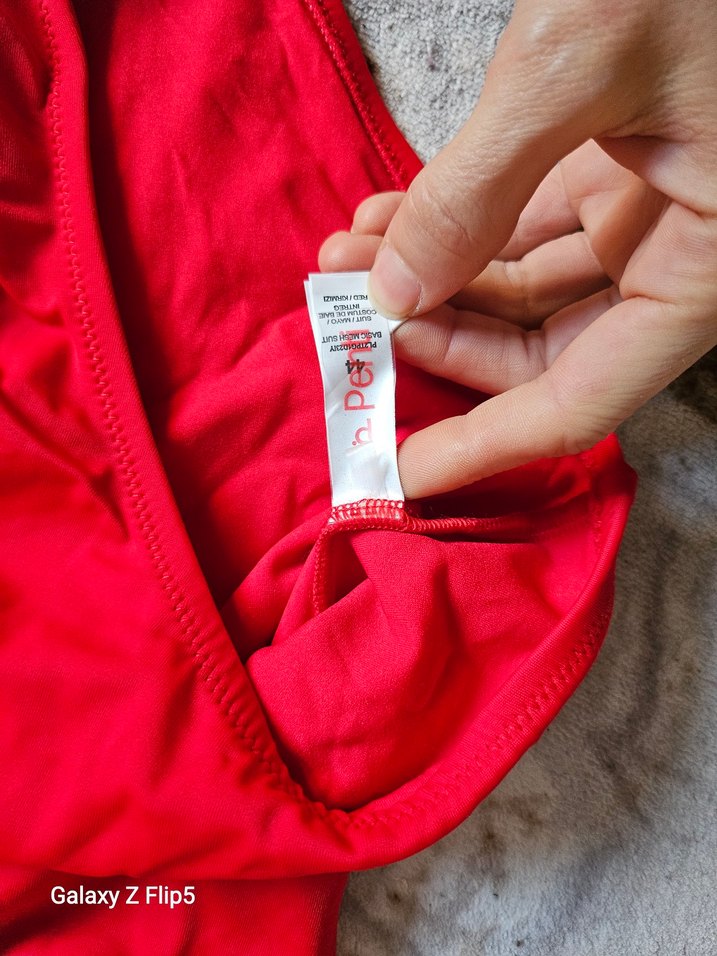 Drapeli Kırmızı Strappy Mayo - Görsel 2