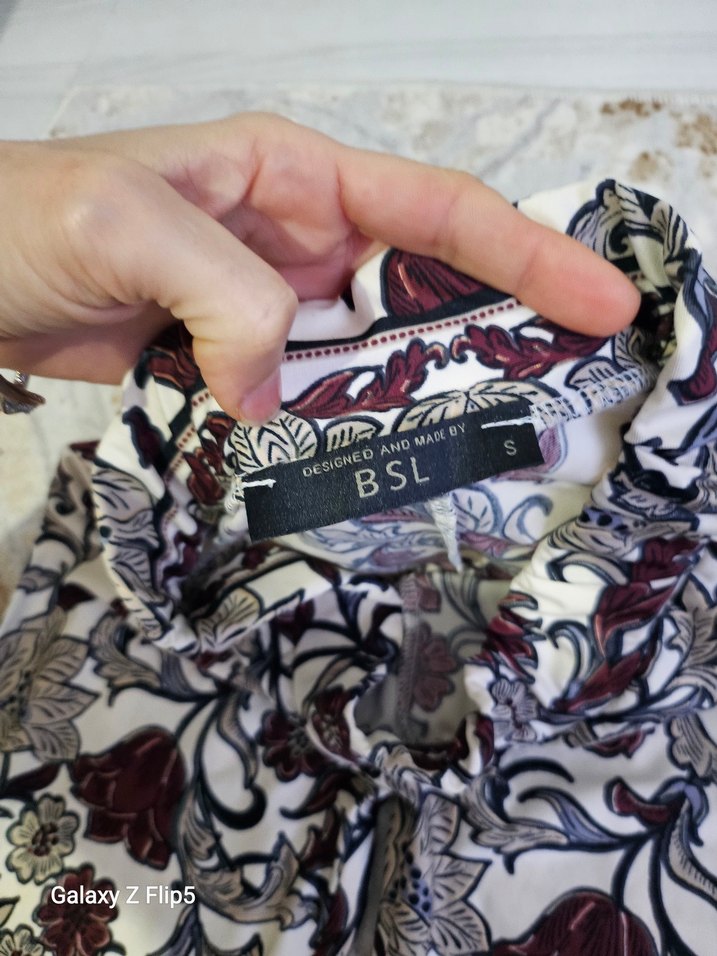 Bordo Desenli Bohem İspanyol Paça Pantolon - Görsel 5