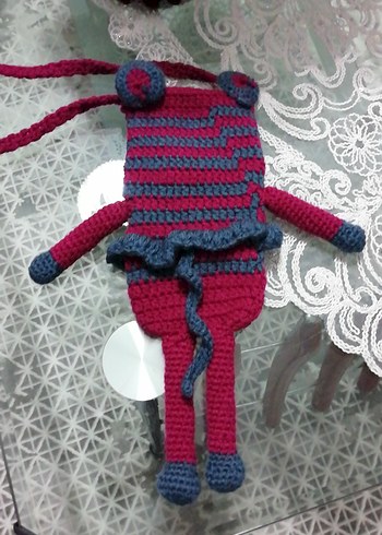 Renkli Leopar Desenli Örgü Kedi Kıyafeti - Görsel 2