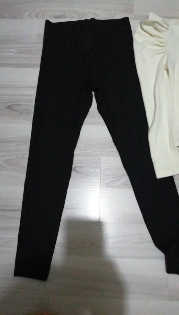 Kadın Siyah Dar Kesim Midi Tayt - Görsel 2