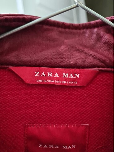 l Beden Zara bordo deri ceket