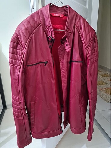 Zara bordo deri ceket