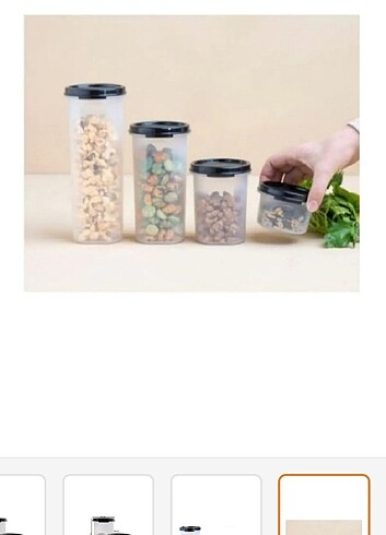 Beden Tupperware 4'lü Oval Silindir Saklama Kapları