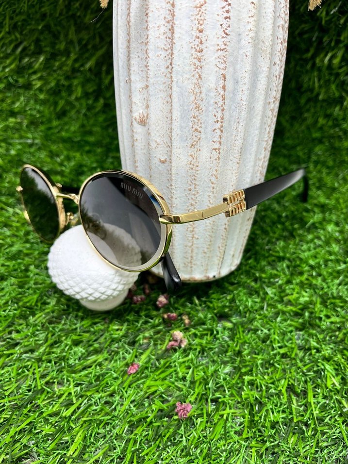 miu miu Altın Renk Puflu Kadın Güneş Gözlüğü - Görsel 2