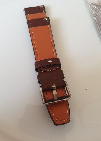 Dikiş Detaylı Kahverengi Erkek Saat Kayışı 22 mm - Görsel 2